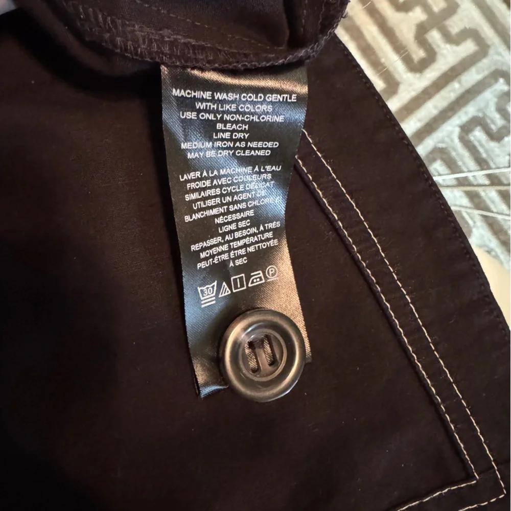 NWT Anthropologie Maeve Black Front-Slit Utility Skirt, Size 12 - Picture 8 of 9